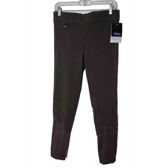 New Irideon Size XL  Knee Patches Leggings Ribbed  Breeches Dark Brown NWT - Picture 1 of 7